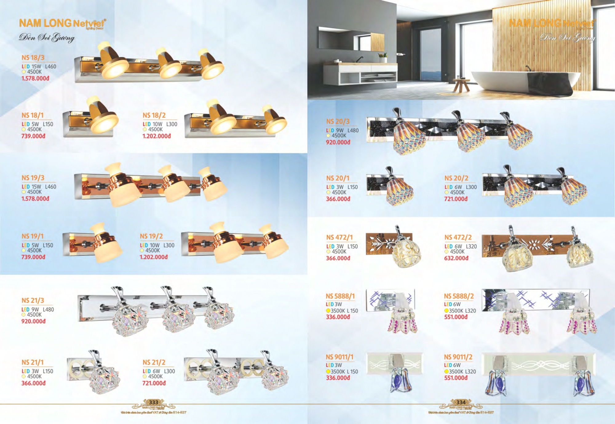 Bảng giá đèn trang trí Nam Long